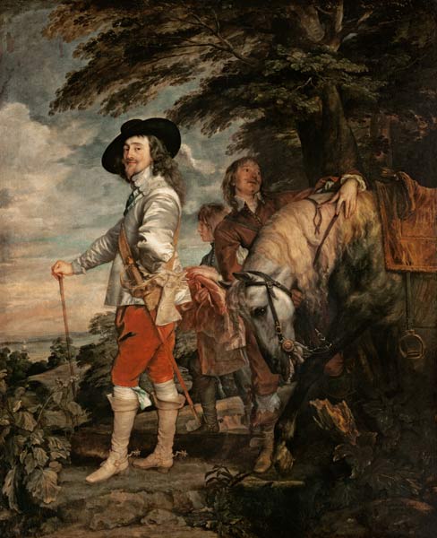 Karl I. von England bei der Jagd. von Sir Anthonis van Dyck
