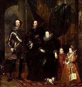 Bildnis der Familie Lomellini. von Sir Anthonis van Dyck
