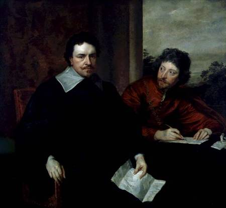 Thomas Wentworth, 1st Earl of Strafford (1593-1641) with Sir Philip Mainwaring (1589-1661) von Sir Anthonis van Dyck