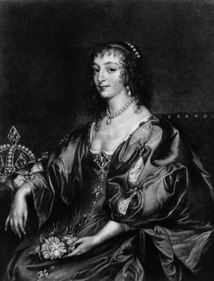 Henrietta Maria (1609-69), illustration from 'Portraits of Characters Illustrious in British History von Sir Anthony van Dyck