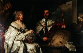 The Madagascar portrait of Thomas Howard and his wife Aletheia Talbot, 1635 (oil on canvas) 19th