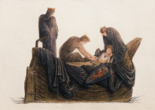 Die Überfahrt von König Artus von Sir Edward Burne-Jones