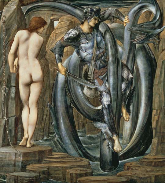 The Doom Fulfilled (Perseus Slaying the Sea Serpent) c.1876 (gouache on paper) von Sir Edward Burne-Jones