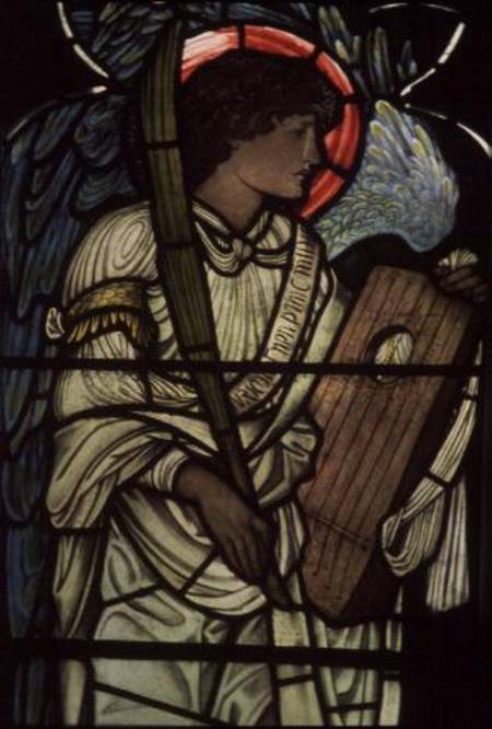 Angel with a Lyre, from the St. Cecilia Window, Christ Church, Oxford von Sir Edward Burne-Jones