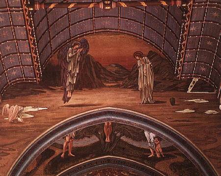The Annunciation and part of an allegorical crucifixion von Sir Edward Burne-Jones