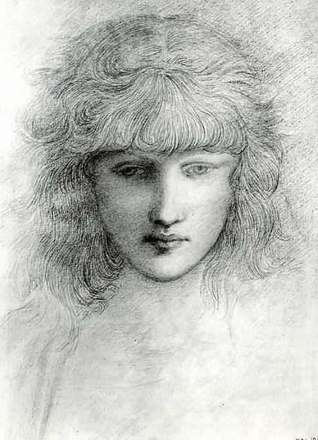 Head of a Girl von Sir Edward Burne-Jones