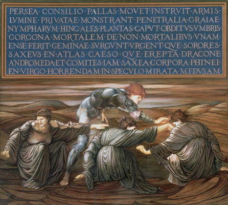 Perseus and the Graiae, 1877 (mixed media on paper) von Sir Edward Burne-Jones