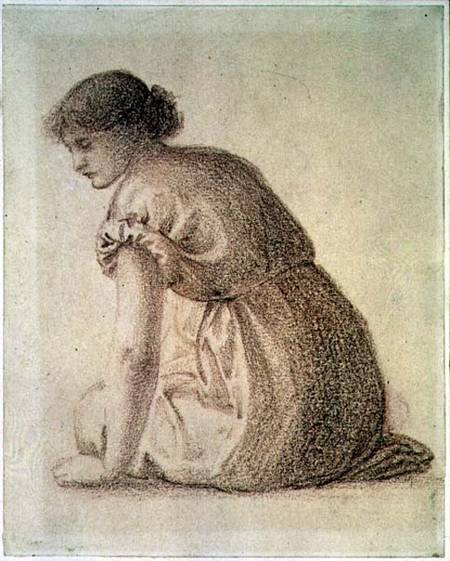 A Seated Figure of a Woman von Sir Edward Burne-Jones