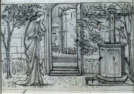 A Study for Danae and the Brazen Tower von Sir Edward Burne-Jones