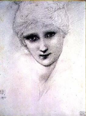 Head of a Woman 1890 cil o