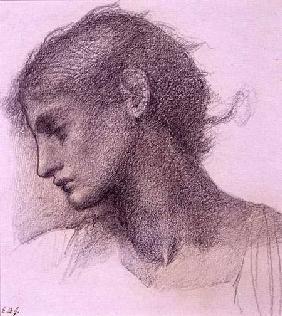 Study of a Head, for 'The Mill' c.1872-80