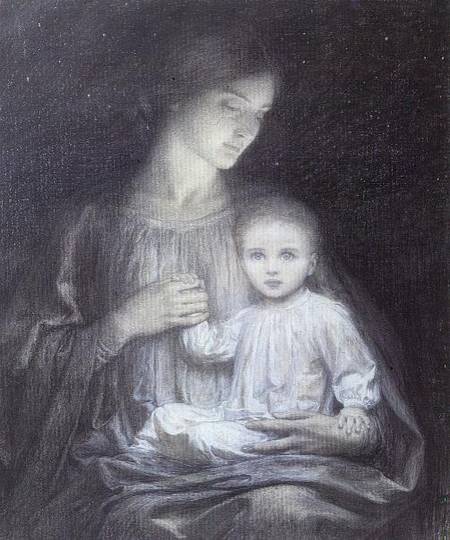 Mother and Child von Sir Frank Dicksee
