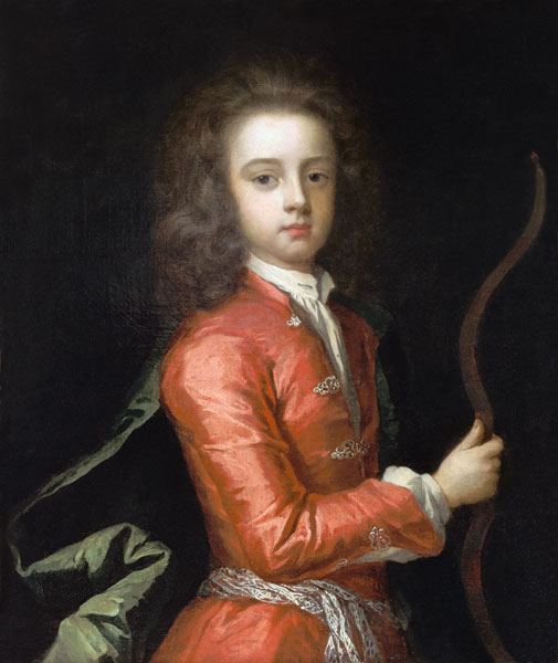 Portrait of a boy, said to be the Duke of Gloucester, holding a bow von Sir Godfrey Kneller