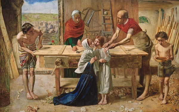 Christus im Haus seiner Eltern von Sir John Everett Millais