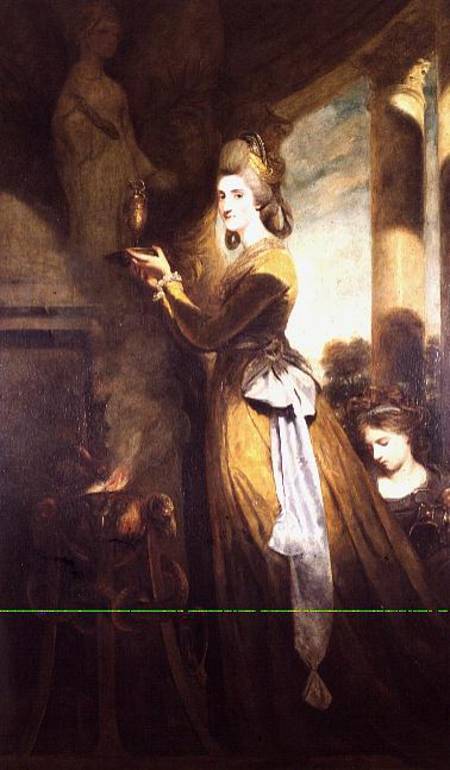 Mrs. Peter Beckford, 1781-2 The wife of a Dorset Gentleman portrayed making a libation to the Greek von Sir Joshua Reynolds