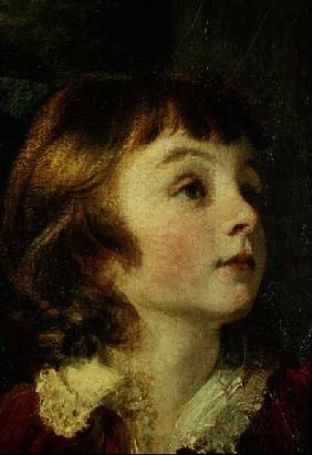 Head of a child detail from the painting the Fourth Duke of Marlborough (1739-1817) and his Family 1777-78