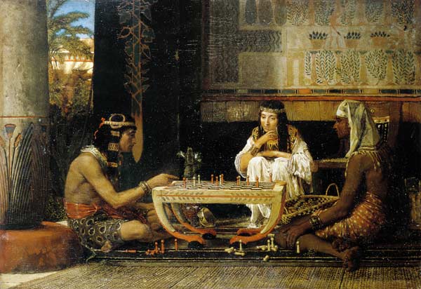 Ägyptisches Paar beim Brettspiel von Sir Lawrence Alma-Tadema