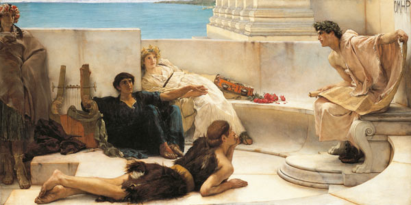 Eine Lesung aus Homer von Sir Lawrence Alma-Tadema