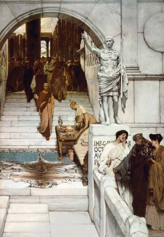 An Audience at Agrippa's von Sir Lawrence Alma-Tadema