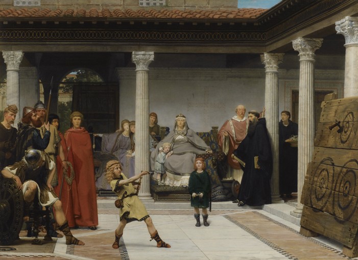 Die Erziehung der Kinder von Chlodwig von Sir Lawrence Alma-Tadema