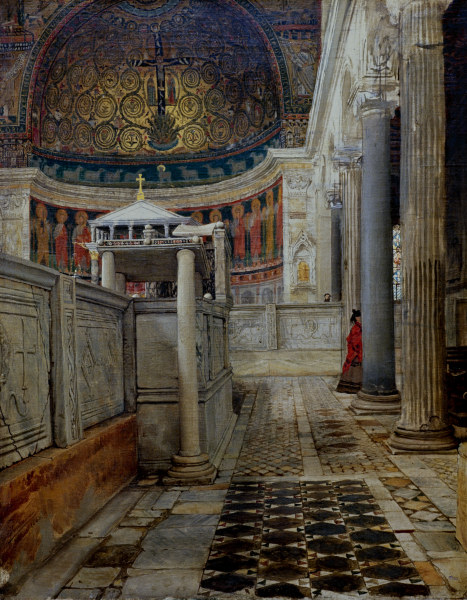 Inneres von S.Clemente von Sir Lawrence Alma-Tadema