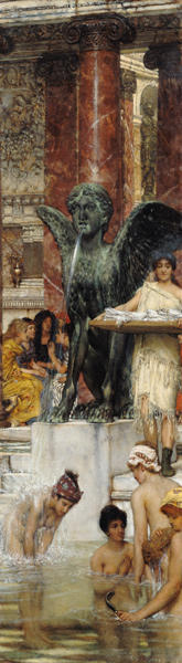 In the Roman Baths, or Roman Women In The Bath von Sir Lawrence Alma-Tadema