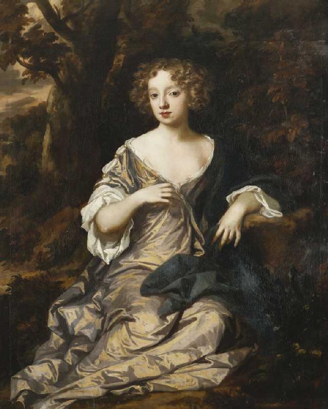 Bildnis einer jungen Dame in einem Seidenkleid. von Sir Peter Lely