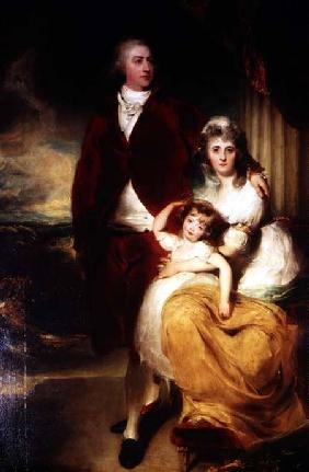 Henry, 10th Earl and 1st Marquess of Exeter, his wife Sarah and daughter Lady Sophia Cecil his wife S