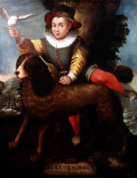 Boy and Dog, `Bibius Vincit' von Sofonisba Anguisciola