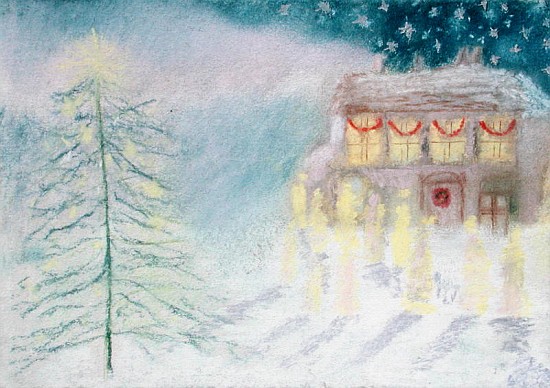 Christmas Eve, 1995 (pastel on paper)  von Sophia  Elliot