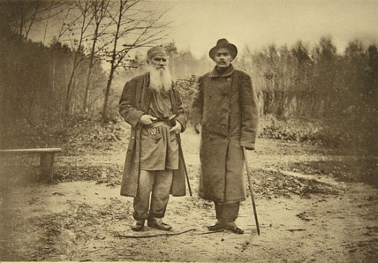 Leo Tolstoy and the author Maxim Gorky von Sophia Andreevna Tolstaya