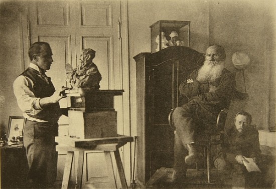 Leo Tolstoy and the sculptor Prince Paolo Troubetzkoy von Sophia Andreevna Tolstaya