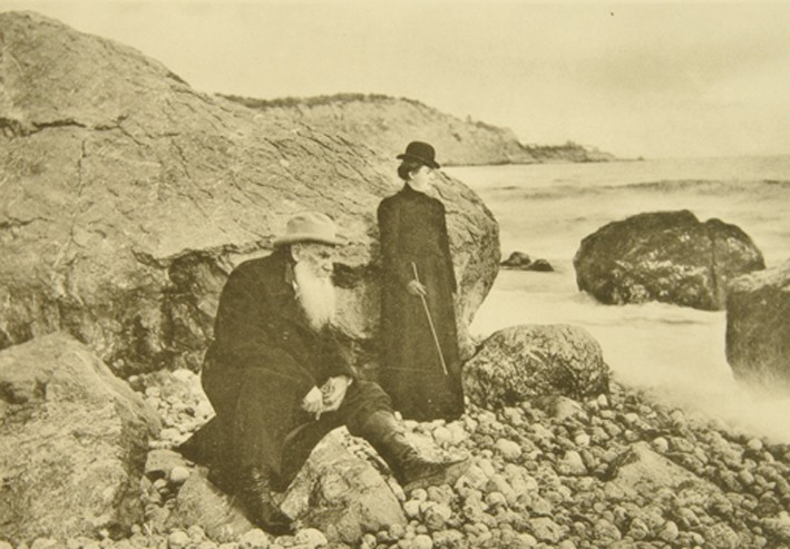 Lew Tolstoi und Tochter Alexandra auf der Krim von Sophia Andreevna Tolstaya