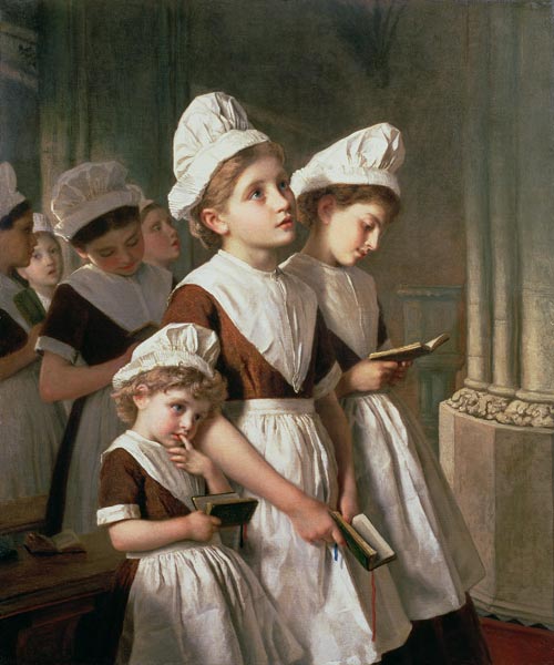 Foundling Girls at Prayer in the Chapel von Sophie Anderson