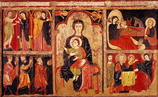 Altarpiece of St. Maria de Avila, Bergueda, c.1170-90 von Spanish School