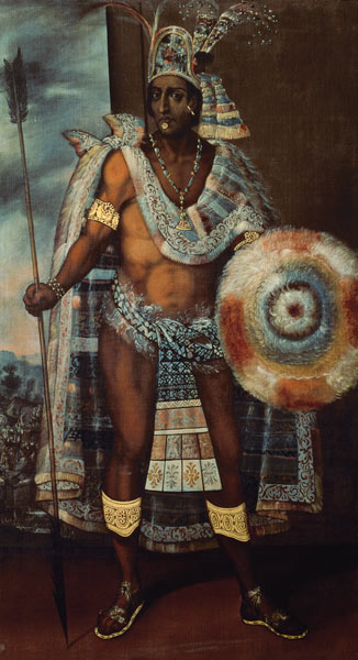 Portrait of an Aztec king von Spanish School