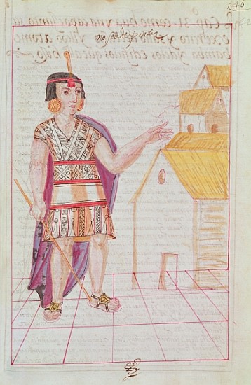 Illustration from ''Historia y Genealogia Real de los Reyes Incas del Peru, de sus hechos, costumbre von Spanish School