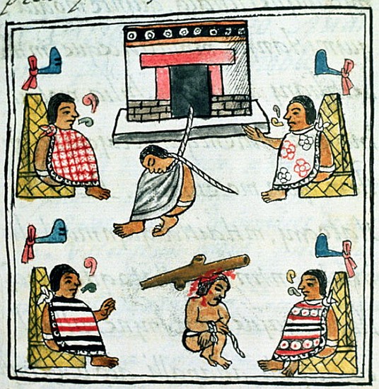 Ms. Palat. 218-220 Book IX Judgement and Punishment in the Aztec empire, from the ''Florentine Codex von Spanish School