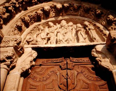 Tympanum of west portal of Sta Maria del Azogue von Spanish School