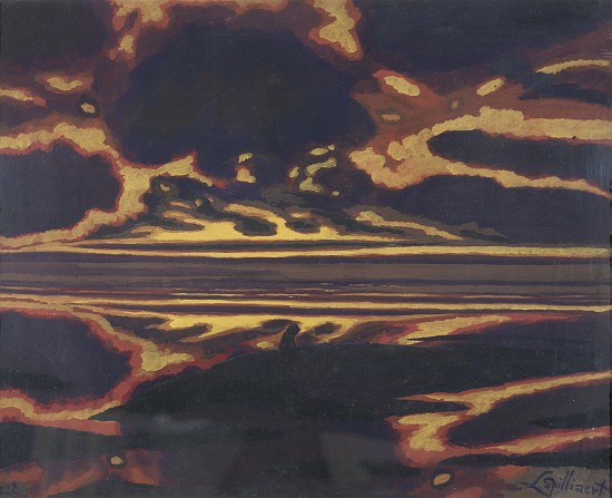 Seascape with Setting Sun von Leon Spilliaert