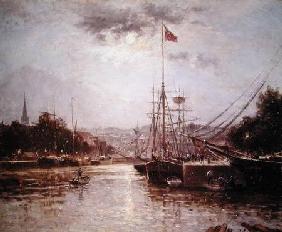 View of the Port of Caen c.1889