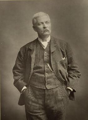 Sir Henry Morton Stanley (1841-1904), explorer, portrait photograph (b/w photo) 