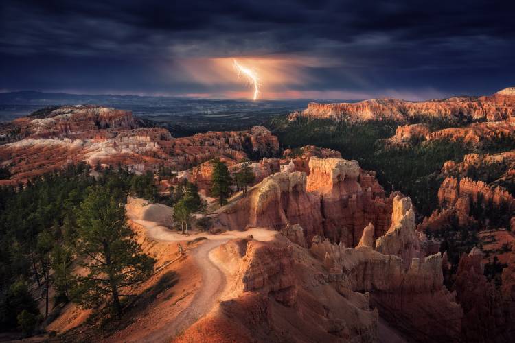 Lightning over Bryce Canyon von Stefan Mitterwallner