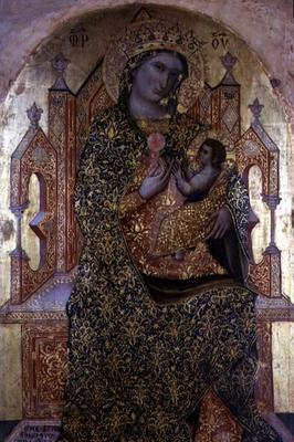 Madonna and Child Enthroned (tempera on panel) 1839