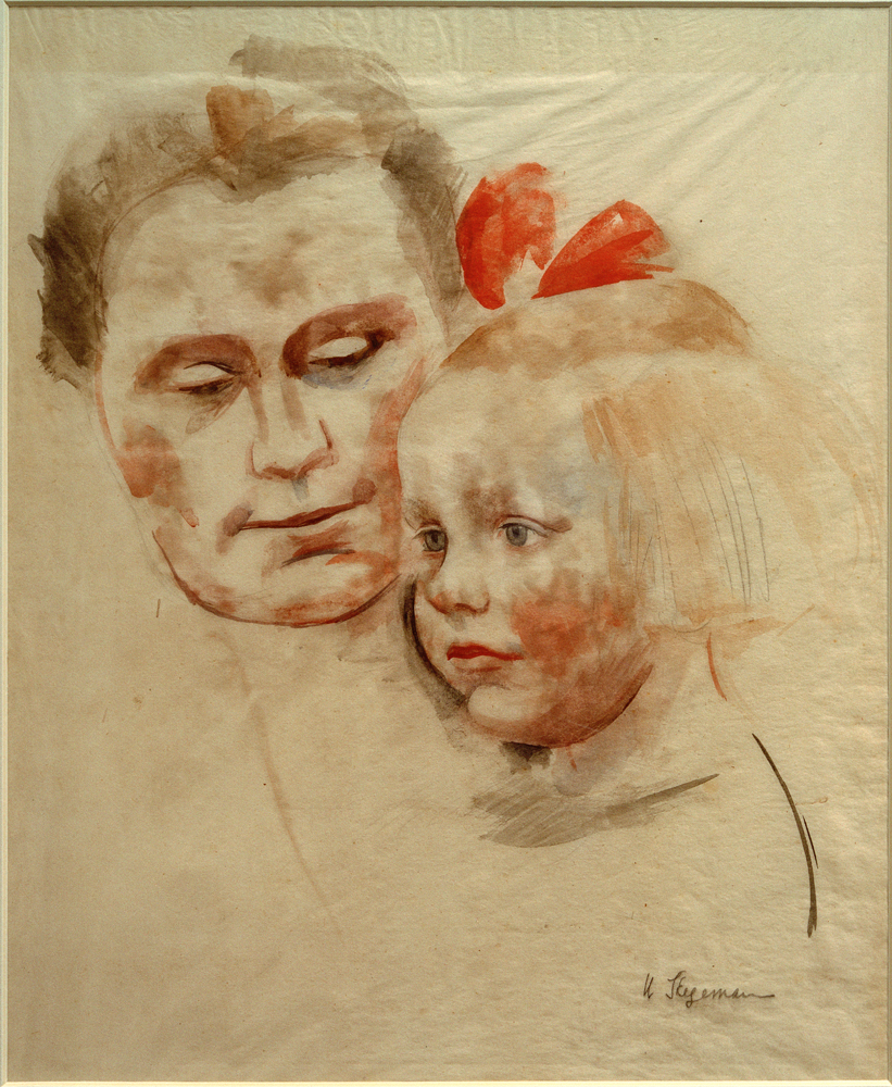 Mutter mit Kind (Anna und Käte Werner) von Heinrich Stegemann