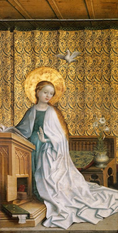 Dreikönigsaltar im Dom zu Köln: Maria der Verkündigung von Stephan Lochner