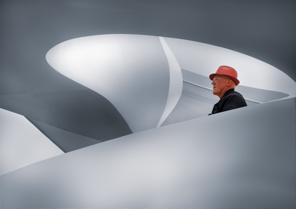 Mann mit rotem Hut von Stephan Rückert