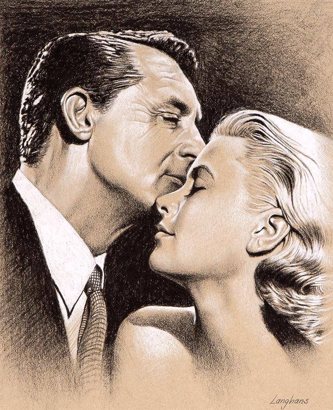 Grace Kelly und Cary Grant von Stephen Langhans