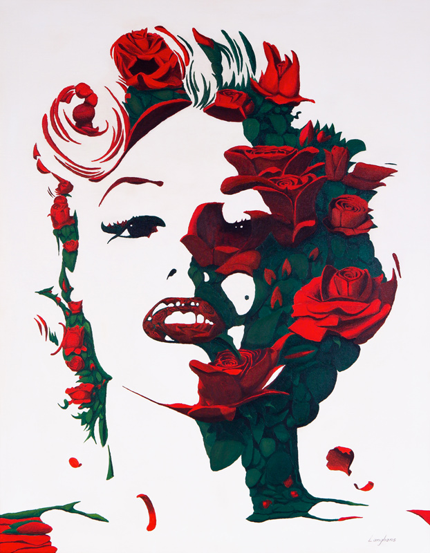 Marilyn Monroe Rote Rosen von Stephen Langhans