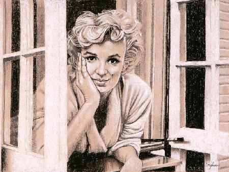 Marilyn Monroe am Fenster 2017